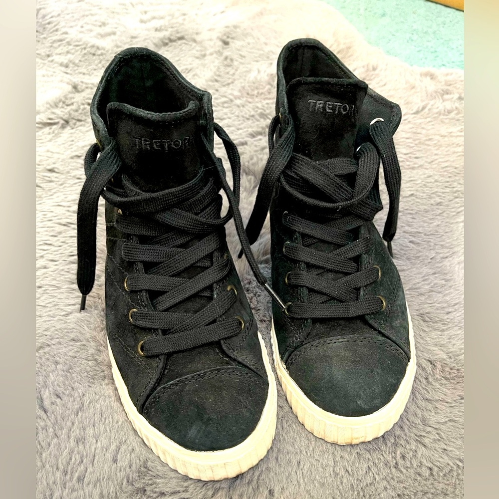 Tretorn Suede hi top sneakers